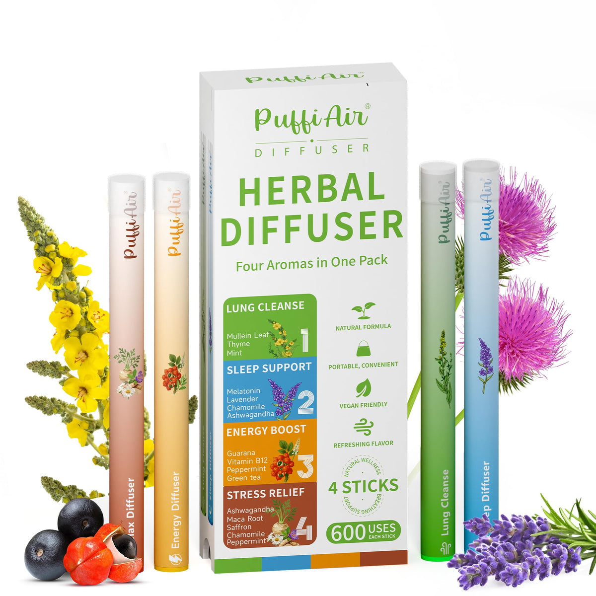 Herbal Aroma Diffuser – 4 Pack